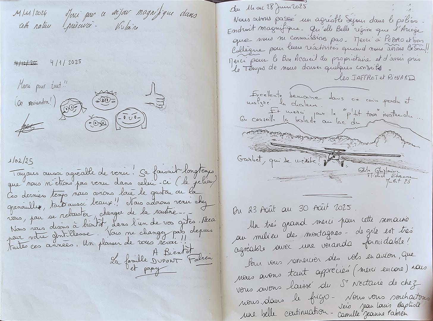 Guestbook image gite ariege